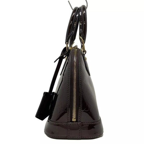 100% Authentic LOUIS VUITTON Alma BB Amarante Monogram Vernis Handbag 685-082924 - Picture 4 of 14